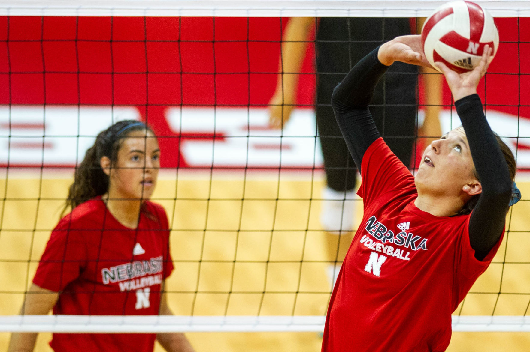 NU volleyball practice, 8/8/18